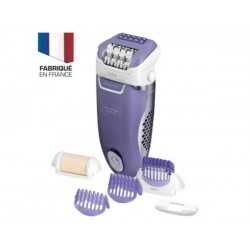 Épilateur + Tondeuse Bikini + Accessoire CALOR EP7550 Soft Extreme Violet