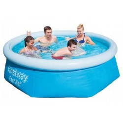 Piscine gonflable 224 x 66 cm BESTWAY 57265 FAST SET Bleu