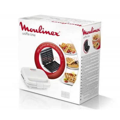 Gaufrier MOULINEX WJ170112 WAFFLE TIME Blanc 700W