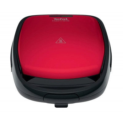 Croque-gaufre TEFAL SW341512 SNACK TIME COLORMANIA Noir, Rouge 700W