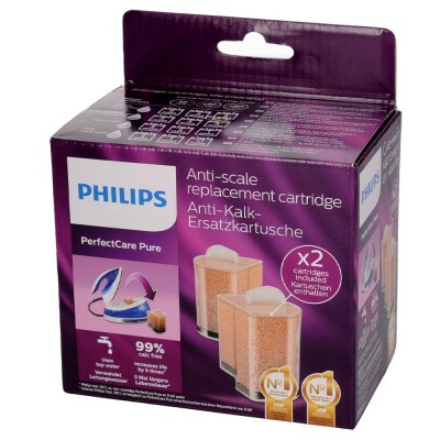 Pack de 2 Cartouches filtrantes PHILIPS GC002/00 Pour centrales vapeur PERFECTCARE PURE