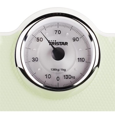 Pèse-personne Mécanique Verre 160kg/100g TRISTAR WG-2428 Vert, Blanc