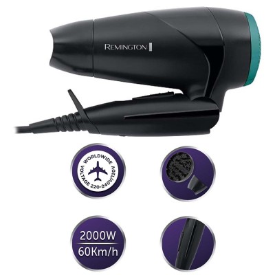 Sèche-cheveux de voyage REMINGTON D1500 ON THE GO Noir, Vert 2000W