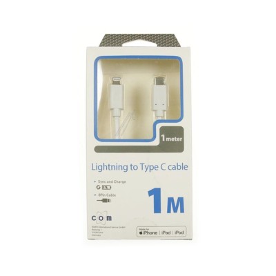 Câble Lightning / Usb-C 1m MFI COM R463612 Blanc