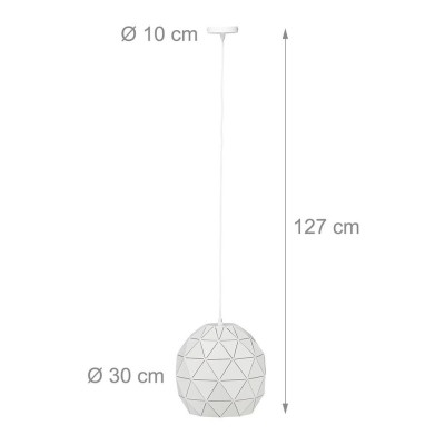 Lampe suspendue  géométrique "TRISPACE" RELAXDAYS 10028047 Blanc
