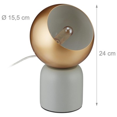 Lampe de table Magnétique RELAXDAYS 10030538 Or, Blanc