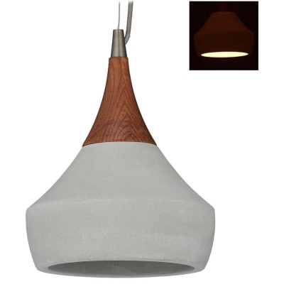 Lampe suspendue industrielle Béton Vintage RELAXDAYS 10029510 Gris, Brun