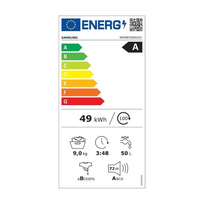 Lave-linge ecobubble 9kg 1400T SAMSUNG WW90TA046TH/E Blanc A