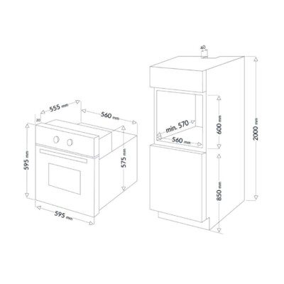 Four encastrable Multifonction Air Brassé Catalyse 71L FAGOR FF70MFCNX/1 A Inox