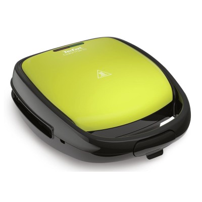 Croque-gaufre TEFAL SW341312 SNACK TIME COLORMANIA Vert cactus, Noir 700W