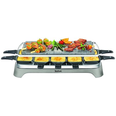 Raclette 12 coupelles / Pierrade TEFAL PR457B12 Gris, Inox 1350W