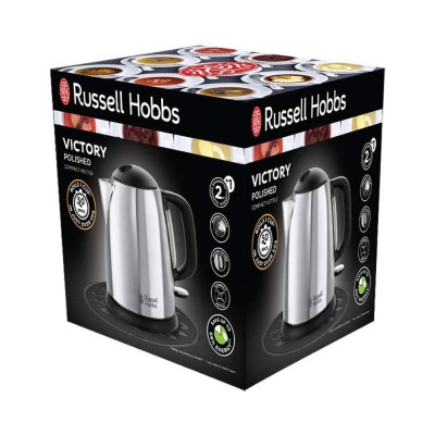 Bouilloire 1L VICTORY RUSSELL HOBBS 24990-70 Inox, Noir 2200W