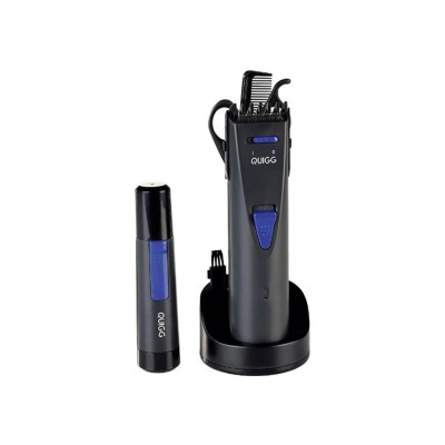 Tondeuse à cheveux + Tondeuse nez QUIGG HS600.19 Noir, Bleu