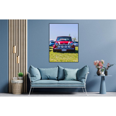 Tableau Voiture Mini Rouge 50X70CM TAB-V06