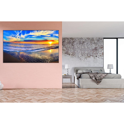 Tableau Paysage Plage Sunset 90X60CM TAB-PPS01