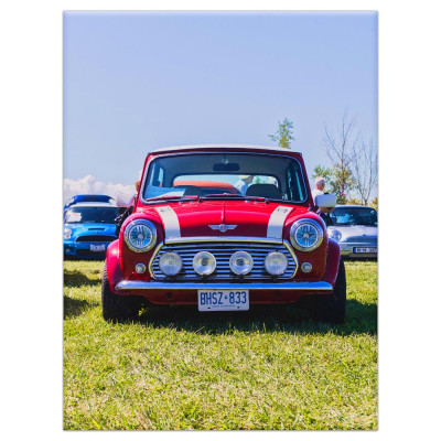 Tableau Voiture Mini Rouge 50X70CM TAB-V06