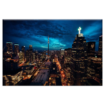 Tableau Cityscape Nuit Toronto 90X60CM TAB-PVB09