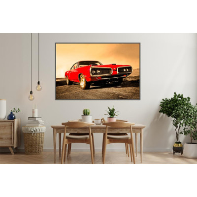 Tableau Dodge Charger Rouge 90X60CM TAB-V03