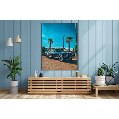 Tableau Ford Mustang Noir 60X90CM TAB-V07